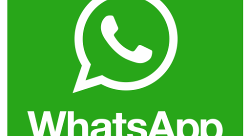 WhatsApp logo mit dem markanten Hörer und dem Schriftzug.