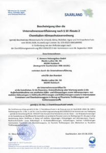 Jetzt auch zertifiziert für Klima- und Kältetechnik